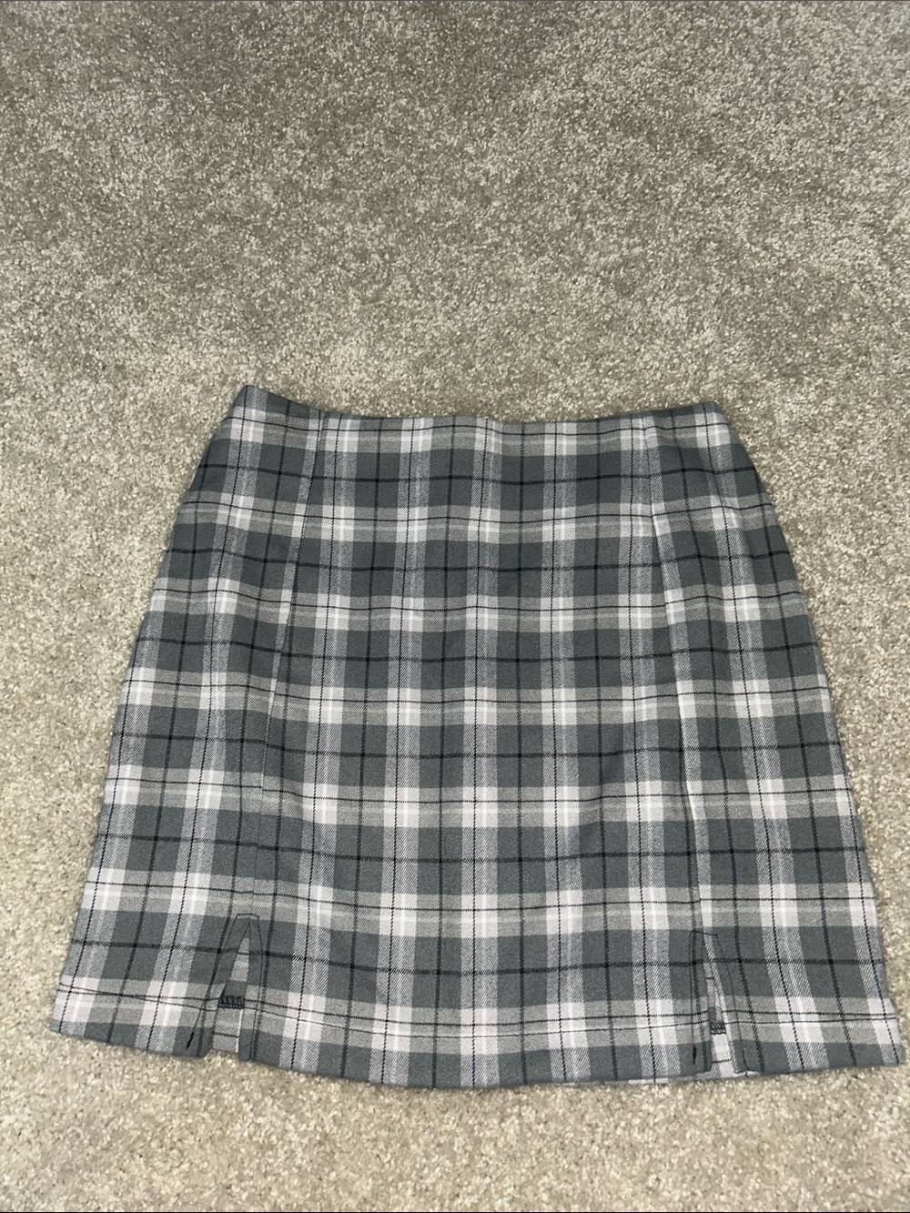 love on a hanger Gray Plaid Mini Skirt